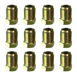 Brake Line Nut M12x1 for Inverted Flare Galvanized Male Fitting Zinc Plated Double Flare for Bundy Hydraulic Brake Pipe