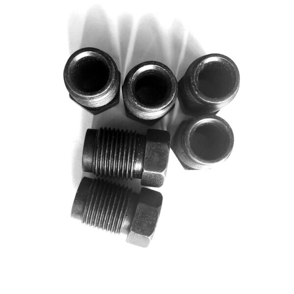 Inverted Flare Brake Line Nut M12x1 Male Fitting Black Zinc-Nickel Plated Double Flare for Bundy Hydraulic Brake Pipe